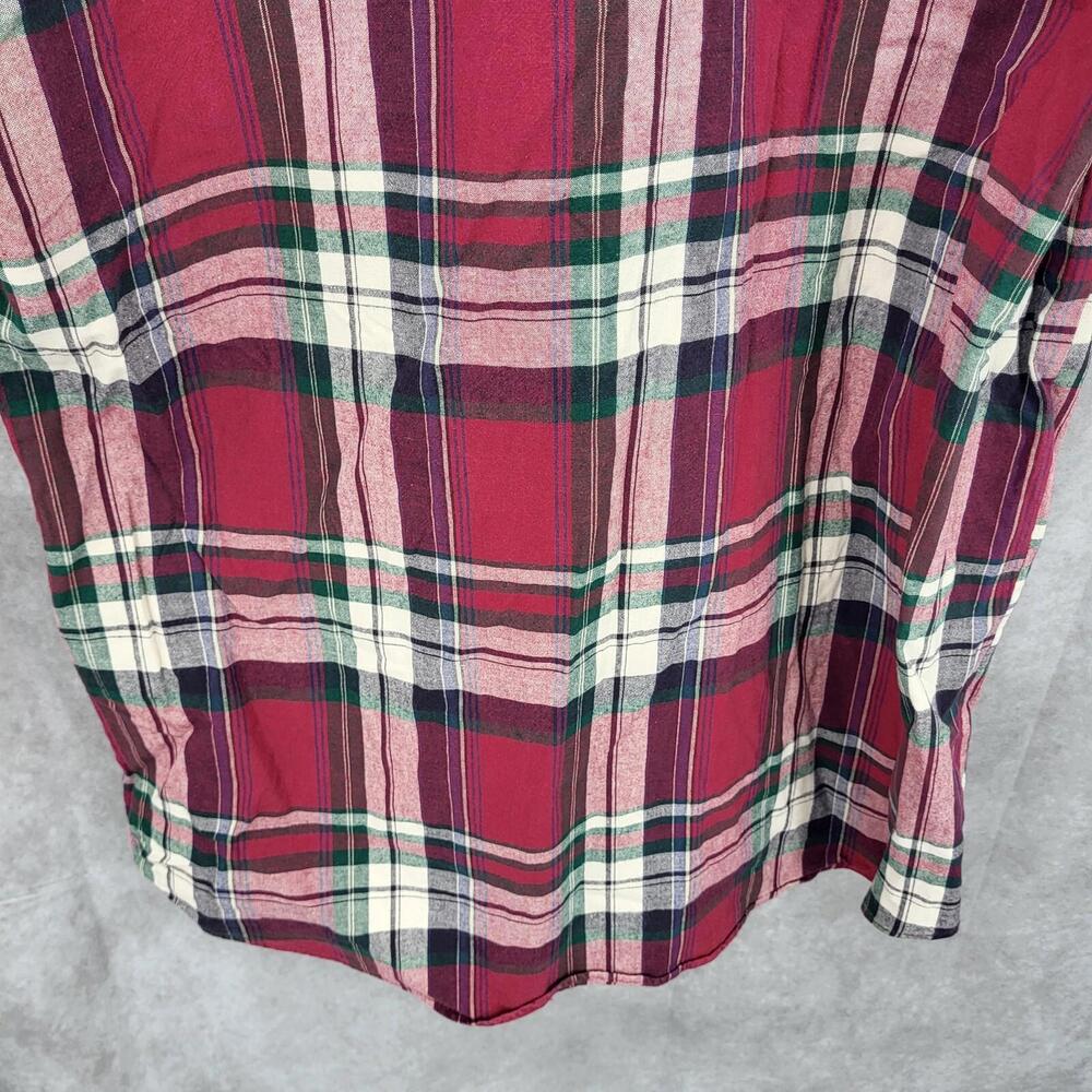 Panhandle Slim Western Shirt Mens 16 Large Plaid Pearl Snap Rodeo USA Vtg Heavy - Picture 7 of 12